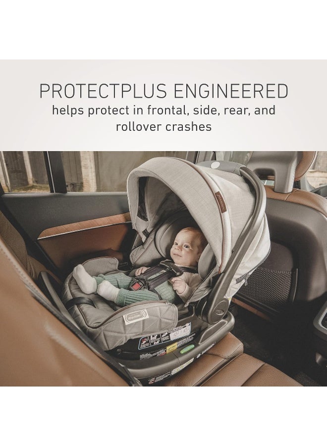 GRACO مقعد سيارة للأطفال من غراكو بريميير سنوجرايد سنوج فيت XT، مزود بشريط مضاد للارتداد لزيادة الأمان، سهل التركيب بنظام سنوج لوك، ستارة خصوصية، جيب تخزين، مقعد سيارة للأطفال، ميدتاون - Image 5