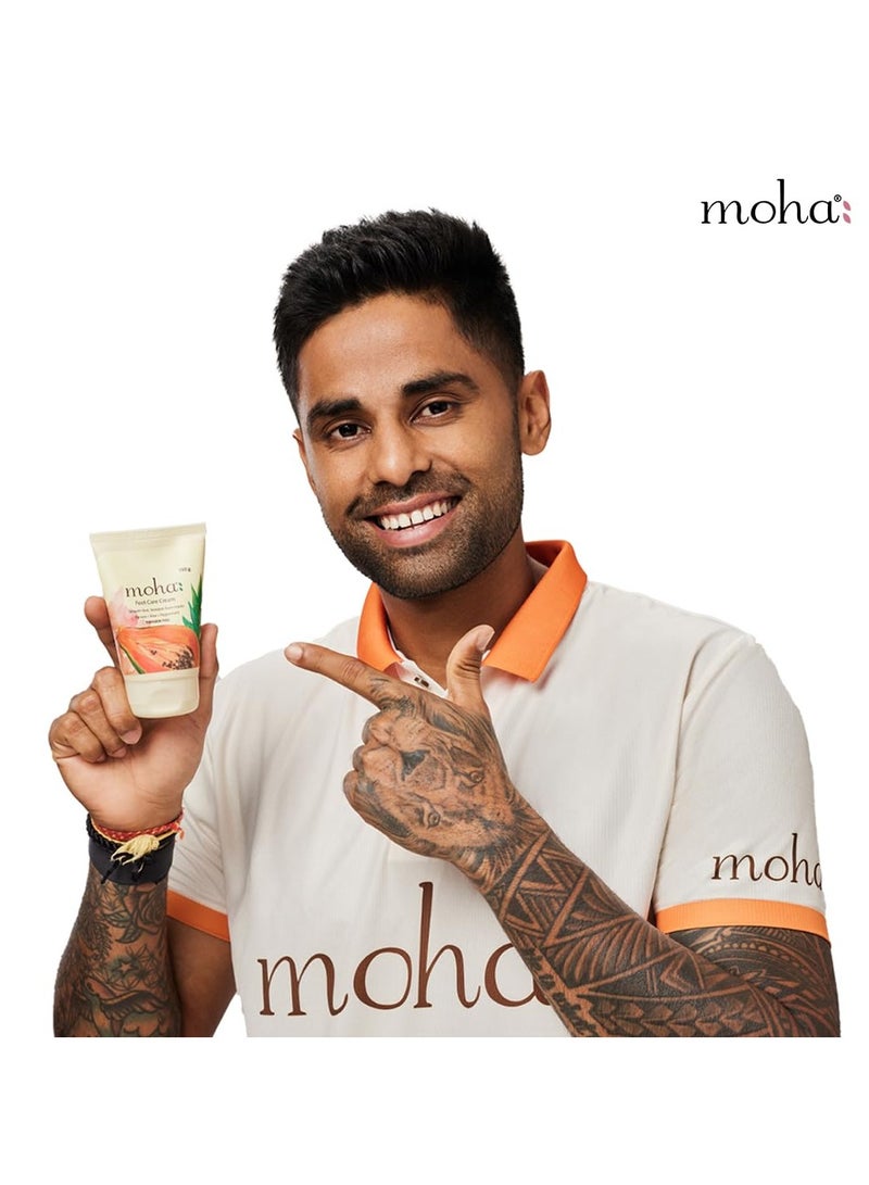 moha: Foot Cream For Rough, Dry and Cracked Heel, Feet Cream For Heel Repair With Benefits Of AleoVera, Papaya & Peppermint (50 g (Pack of 1)) - Image 2