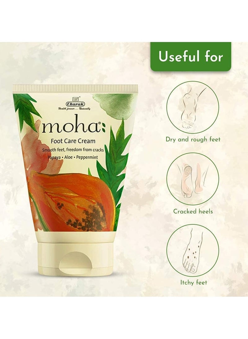 moha: Foot Cream For Rough, Dry and Cracked Heel, Feet Cream For Heel Repair With Benefits Of AleoVera, Papaya & Peppermint (50 g (Pack of 1)) - Image 4