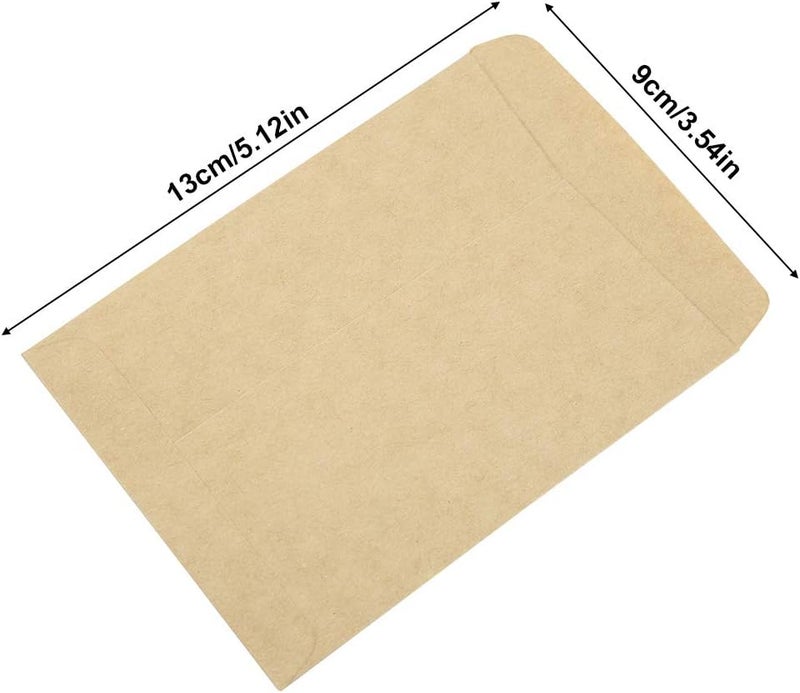 200Pcs Kraft Paper Stock Bag, Silverware Sleeves Paper Vintage Seed Envelopes Storage Kraft Paper Brown Seed Bags for Home(02) - Image 4