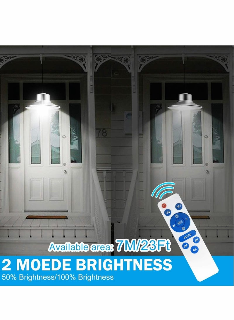 Excefore Solar Pendant Light with Remote Control Wireless Control IP67 Waterproof 3 Colors Solar Shed Light for Garden, Gazebo, Yard, Courtyard, Balcony - Image 5