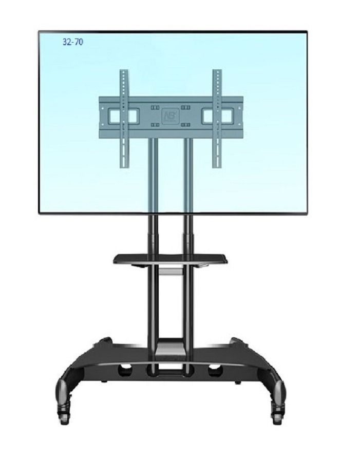 ELTRAZONE TV Stand With Lockable Wheels For 32-70 Inch TVs Black - Image 1