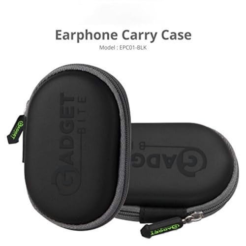 GadgetBite Earphone Case Pouch Ethylene Vinyl Acetate (EVA) Mini Pocket Storage Carry Case Travel Organizer for Earphones Charging Cable Pen Drives Memory SD TF Cards Headphones - Black - Image 4