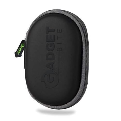 GadgetBite Earphone Case Pouch Ethylene Vinyl Acetate (EVA) Mini Pocket Storage Carry Case Travel Organizer for Earphones Charging Cable Pen Drives Memory SD TF Cards Headphones - Black - Image 1