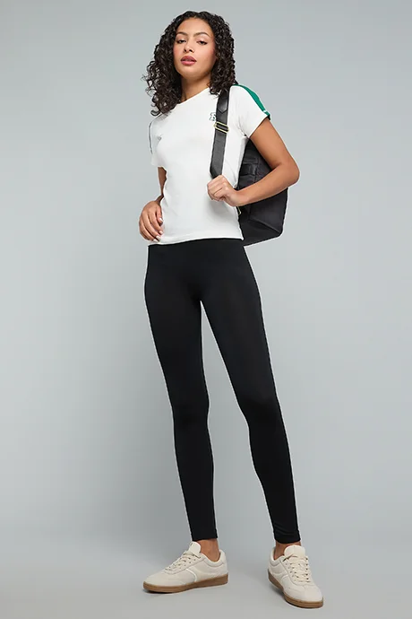 أر أند بي Seamless Leggings with Elastic Waist