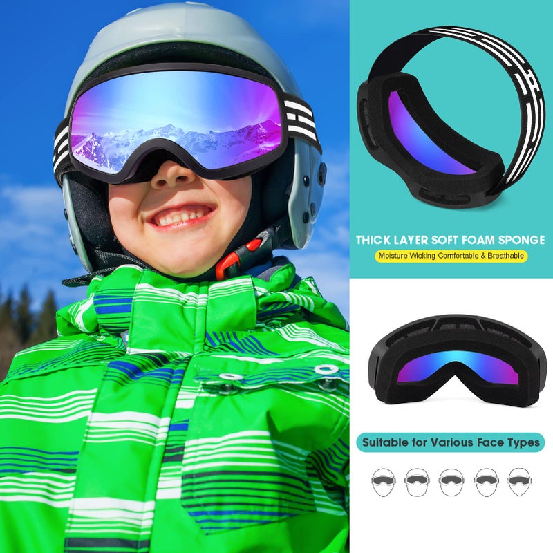 EasYoung Kids Ski Goggles Snowboard Goggles for Children, Youth, Boys & Girls 3-15 - Image 4