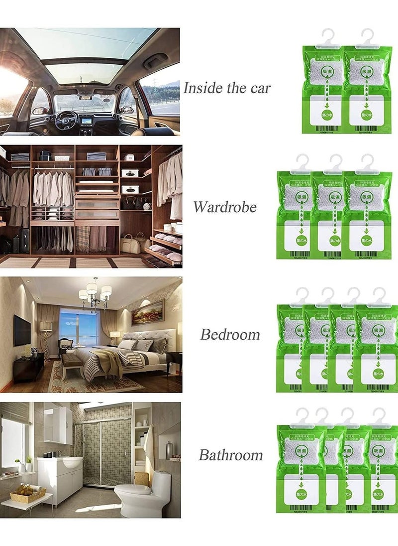 TYCOM Moisture Absorbers (12 Packs), Odor Eliminator humidity absorber Hanging Bags, wardrobe freshener, Closet Dehumidifiers & Odor Removers for Home & Car -12pcs  - Image 4