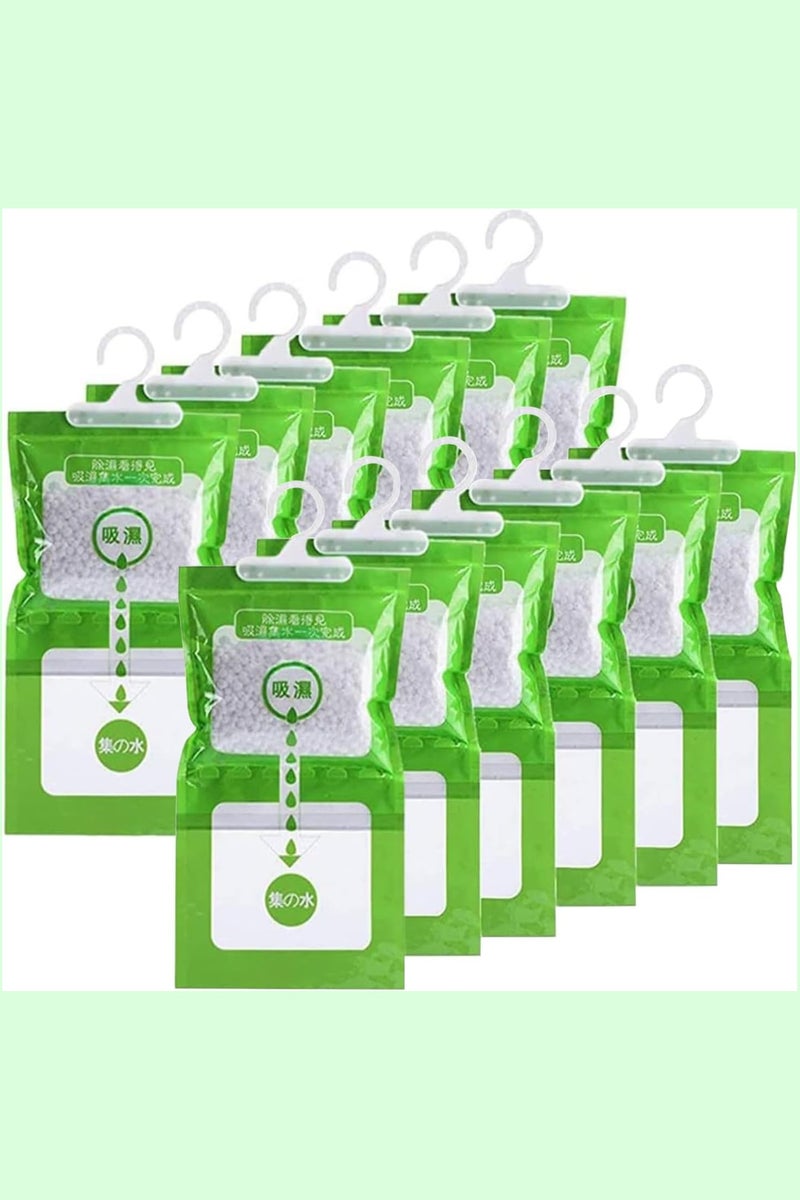 TYCOM Moisture Absorbers (12 Packs), Odor Eliminator Humidity Absorber Hanging Bags, Wardrobe Freshener, Closet Dehumidifiers & Odor Removers for Home & Car -12pcs  - Image 1