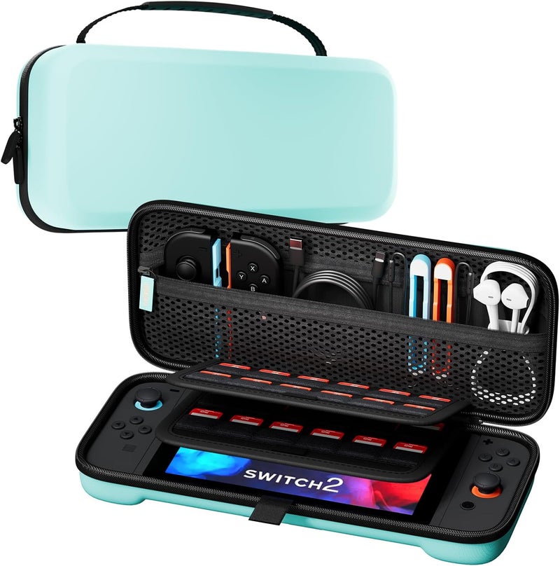 بروكاس حقيبة حمل ProCase لجهاز Nintendo Switch 2 (2025)، تحتوي على 24 فتحة لبطاقات الألعاب، حقيبة تخزين قابلة للنقل ومقاومة للصدمات، لحماية جهاز Nintendo Switch 2 والإكسسوارات الخاصة به - اللون البني - Image 1