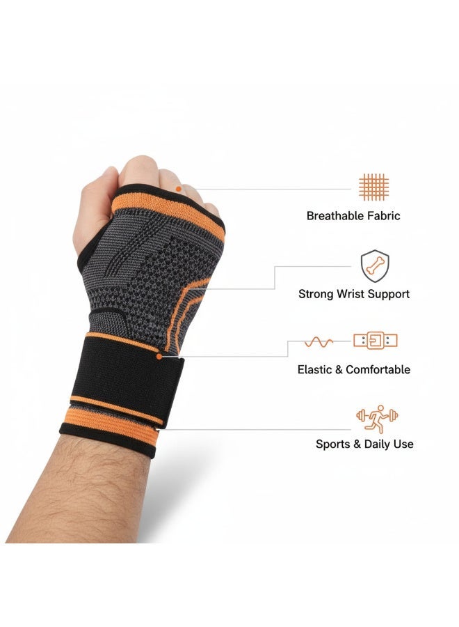 OMG King of Kings Palm Brace Wrist Support Adjustable Compression Black 1 Piece - Image 3