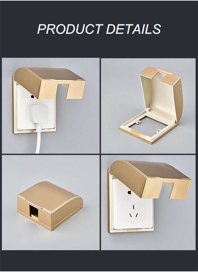 HomarKet - Plastic Wall Switch Waterproof Clear Cover Box Universal Plug Socket Cover Wall Light Panel Socket Doorbell Flip Cap Cover Home Bathroom Kitchen Accessory - Image 1