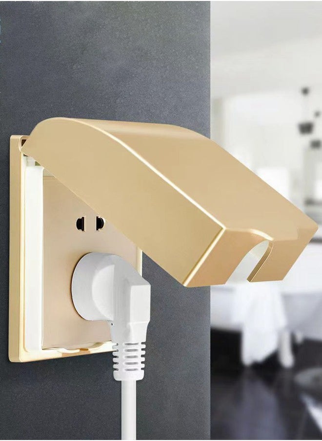 HomarKet - Plastic Wall Switch Waterproof Clear Cover Box Universal Plug Socket Cover Wall Light Panel Socket Doorbell Flip Cap Cover Home Bathroom Kitchen Accessory - Image 1
