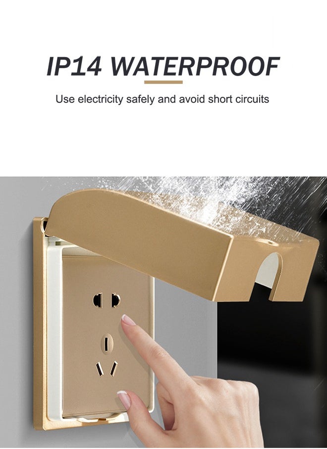HomarKet - Plastic Wall Switch Waterproof Clear Cover Box Universal Plug Socket Cover Wall Light Panel Socket Doorbell Flip Cap Cover Home Bathroom Kitchen Accessory - Image 1