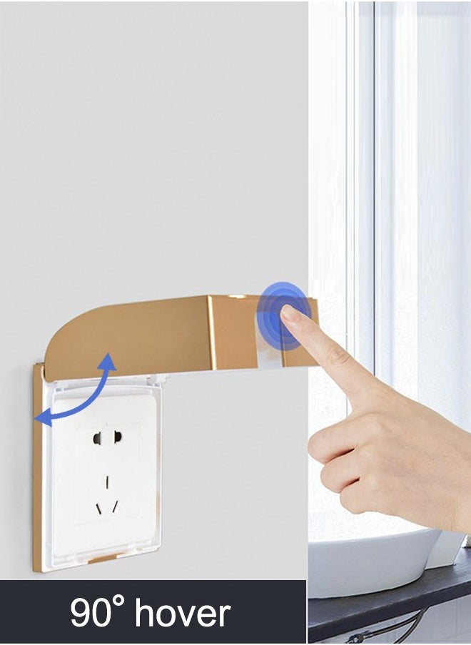HomarKet - Plastic Wall Switch Waterproof Clear Cover Box Universal Plug Socket Cover Wall Light Panel Socket Doorbell Flip Cap Cover Home Bathroom Kitchen Accessory - Image 1