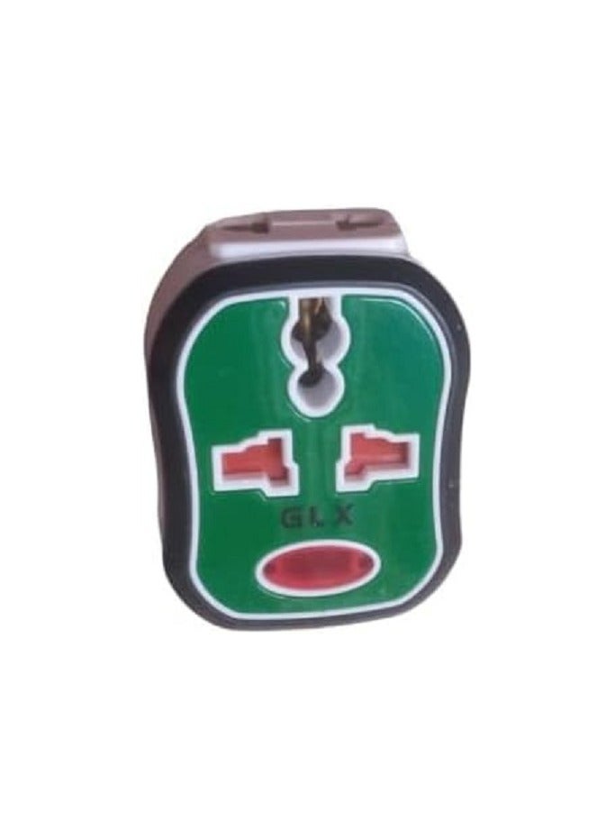 فيشة ثلاثية + مشترك 2 مخرج اخضر