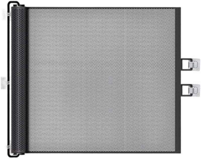 Retractable Dog Gate for Small Pet Stair Barrier Flexible Indoor Outdoor Use Fit Narrow Space Childproofing Hallways (Black, 130x78cm) - Image 1
