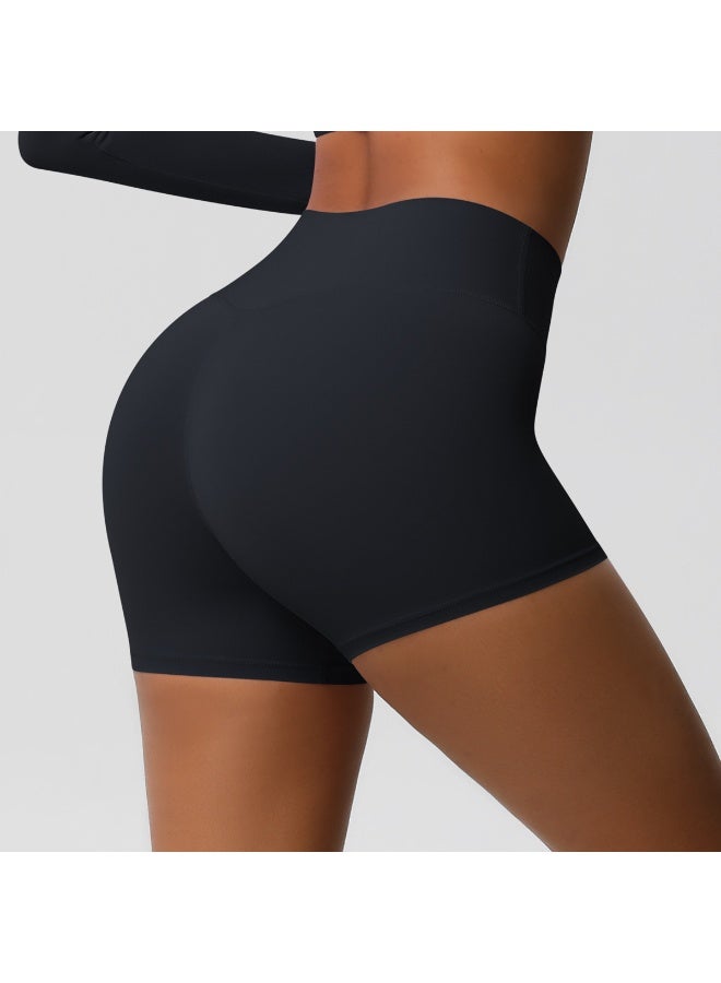 شورت يوغا نسائي بخصر مرتفع ورفع للمؤخرة، درزة داخلية 3 بوصات، بفرشاة مزدوجة للجري واللياقة البدنية - Image 3
