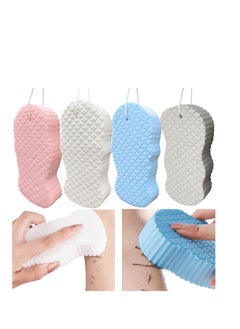 Womdee Soft Bath Body Shower Sponge with Hook, Super Soft Exfoliating Bath Sponge, Magic Fun Ultra Soft Body Scrubber Bath Toy, Spa Scrub Exfoliator Dead Skin Remove Reusable (4Pcs)  - Image 1