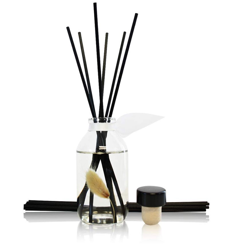 LOVSPA Reed Diffuser Set, Clean Cotton Blossom Scented Oil Diffuser with Sticks, Home Fragrance Accessories for Bathroom Shelf Decor, Aroma Diffusers for Home or Office Desk, USA Made - Image 2
