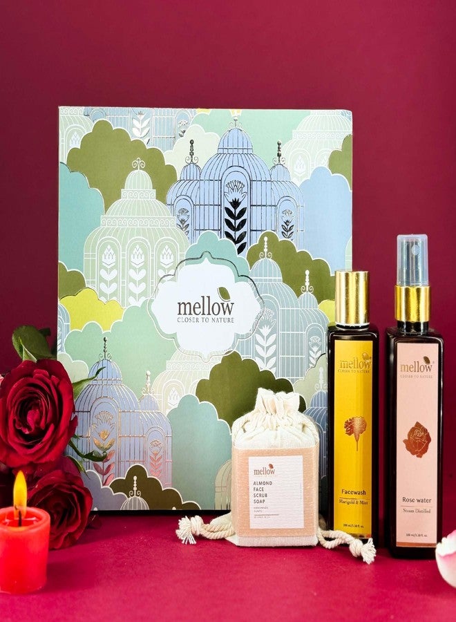 Mellow Ujjwal Valentine Giftset for Boyfriend/Girlfriend/Husband/Wife | Premium & Luxurious Gift Box | Giftset for All Special Occasions | For All Skin Types | 100% Natural & Timeless Ayurvedic Skin, Body & Haircare Giftset | Ayush Certified - Image 1