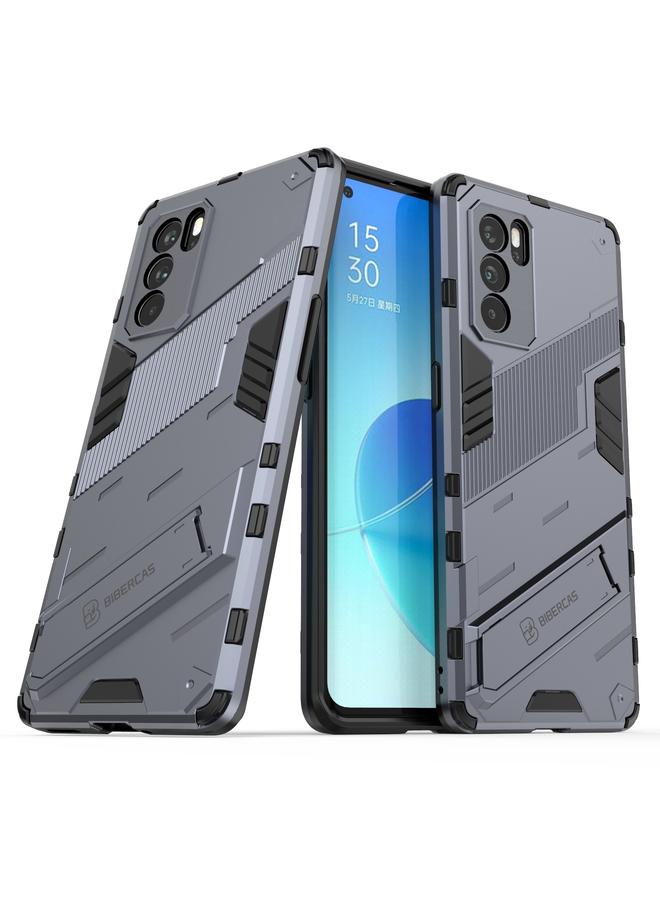 اس-توب جراب لهاتف OPPO Reno6 Pro 5G Punk Armor 2 في 1 PC + جراب TPU مقاوم للصدمات مع حامل غير مرئي - Image 2
