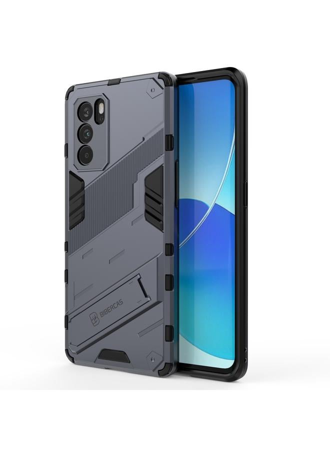 اس-توب جراب لهاتف OPPO Reno6 Pro 5G Punk Armor 2 في 1 PC + جراب TPU مقاوم للصدمات مع حامل غير مرئي - Image 1