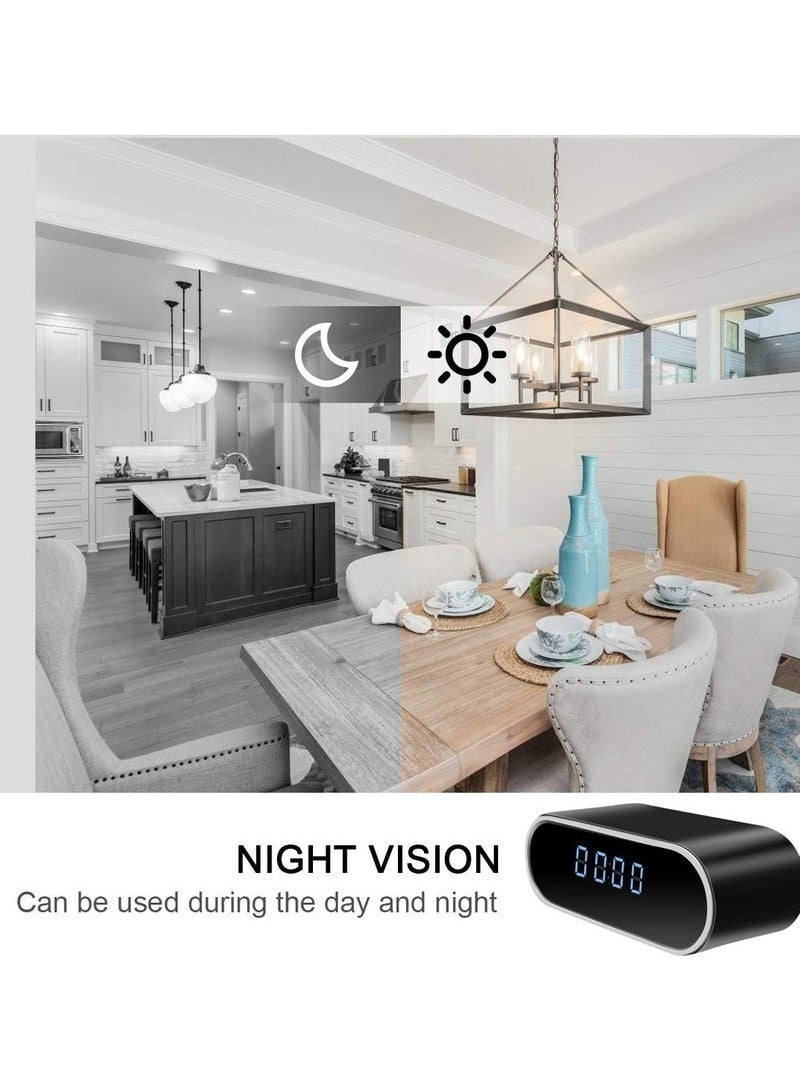 Generic Security Camera with Clock, HD 1080P Indoor WiFi Camera with Night Vision and Motion Detection, Nanny Camera for Home Office, and more.  - Image 4