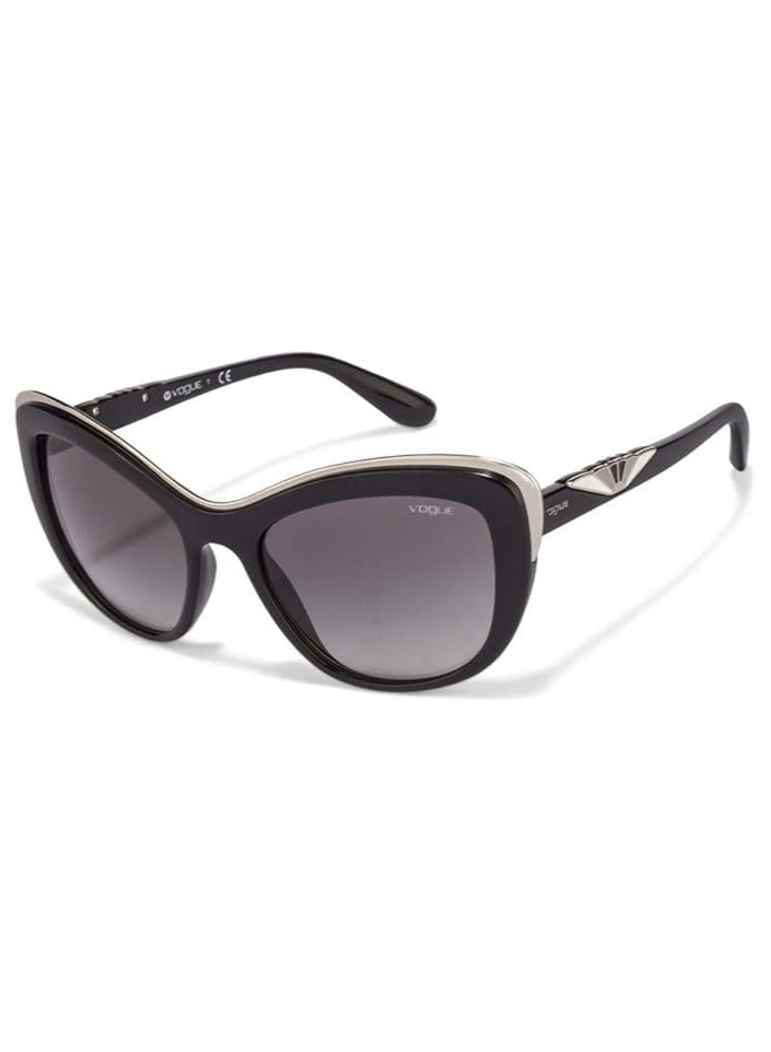 Vogue Full Rim Cat Eye Women Sunglass - VO5054-S W44/11 - Lens Size: 53 mm - Black - Image 1