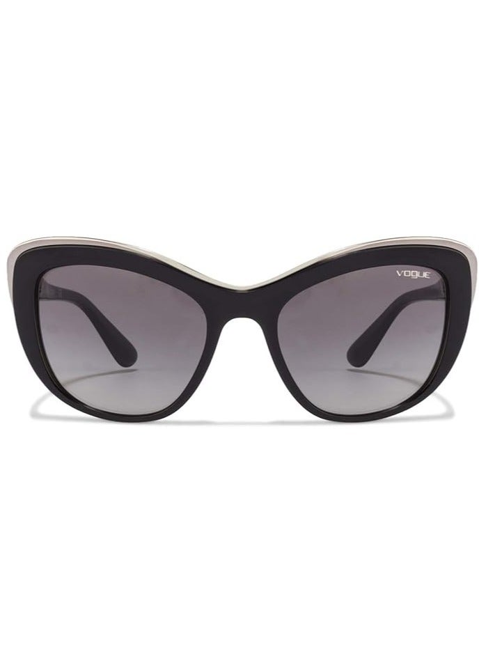 Vogue Full Rim Cat Eye Women Sunglass - VO5054-S W44/11 - Lens Size: 53 mm - Black - Image 2