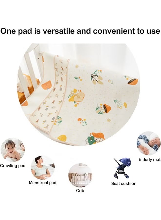 Vinnatsu Waterproof bed sheet,Baby diaper pad,Waterproof Bed Pad Washable Mattress Protector for Baby Toddler Children Pet and Adults with Incontinence by,Reusable & Washable Pee Pads 50*70cm  - Image 3