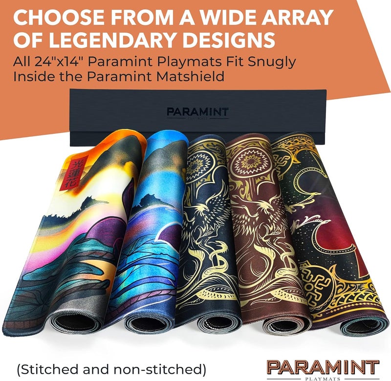 Paramint MatShield, Durable Playmat Case - Compatible with Magic The Gathering, MTG Play Mat Tube - MTG Accessories - Premium Leatherette with Fabric Interior, Magnet Snap Closure - Image 4