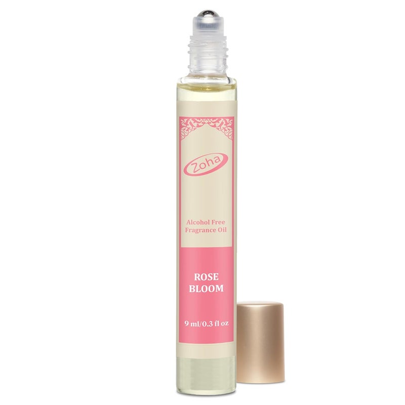 Zoha Rose Bloom Oil Perfume for Women & Men, Roll On Perfume Oil and Rose Perfume Spray, Alcohol Free Skin Moisturizing Rose Oil Perfume