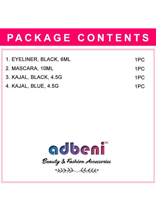 adbeni Eyeliner & Mascara With 2 Different Color Of Kajal, (Gc1309), Pack Of 4 - Image 2