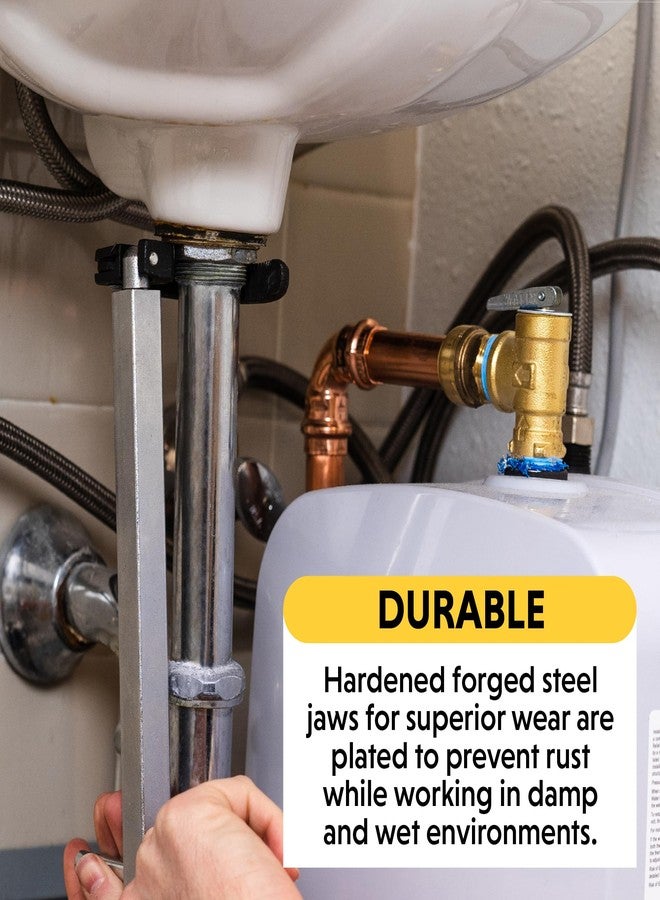 جينيرال تولز مفتاح حوض تلسكوبي من General Tools بفك كبير رقم 140XL، يمتد من 11 إلى 16 بوصة، يناسب مقاس 1 إلى 2 بوصة - Image 2