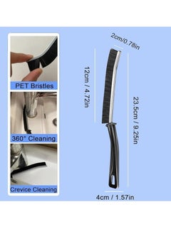 Spaceshoop Crevice Cleaning Brush, Gap Cleaning Brush Groove Scrubbing Brushes, Hard Bristle Cleaner Brush, Window Door Bathroom Track Slots Gap Thin Cleaning Tool for Home Kitchen Small Spaces  - Image 5