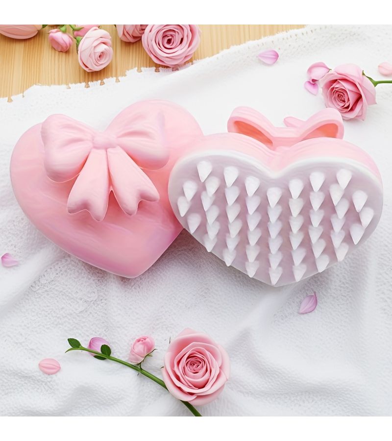 Silicone Head Skin Massager Shampoo Comb For Hair Scalp Relaxation Shower SPA - Image 1