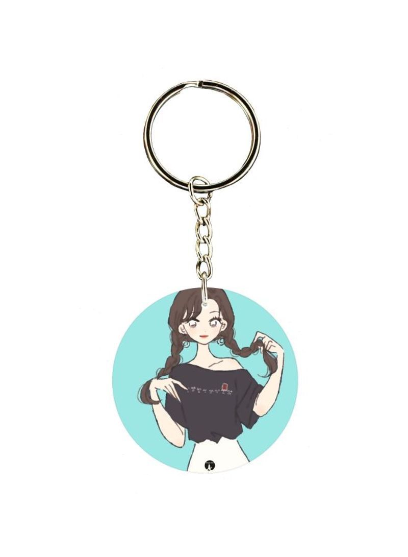 Single Sided Character Printed Keychain