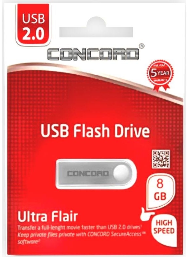 CONCORD 8GB Metal 2.0 Flash Memory C-U8  - Image 5