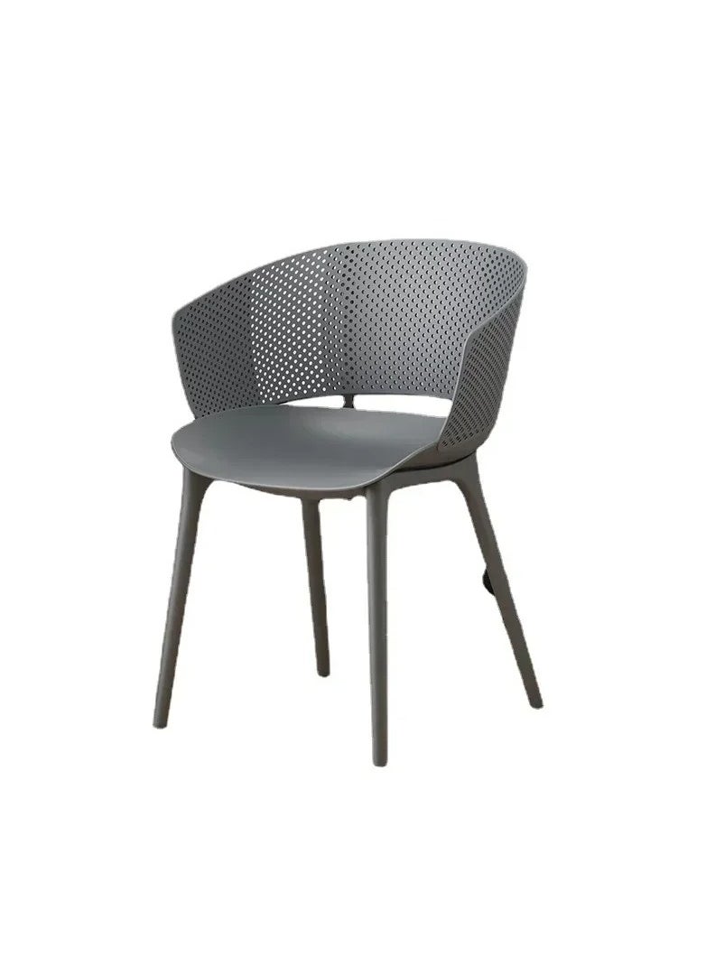 MAPLE HOME DECORATION - Maple Home Modern Plastic Dining Armchair Stackable Curved Backrest Nordic Leisure Living Outdoor Garden Indoor Patio Furniture - Image 1