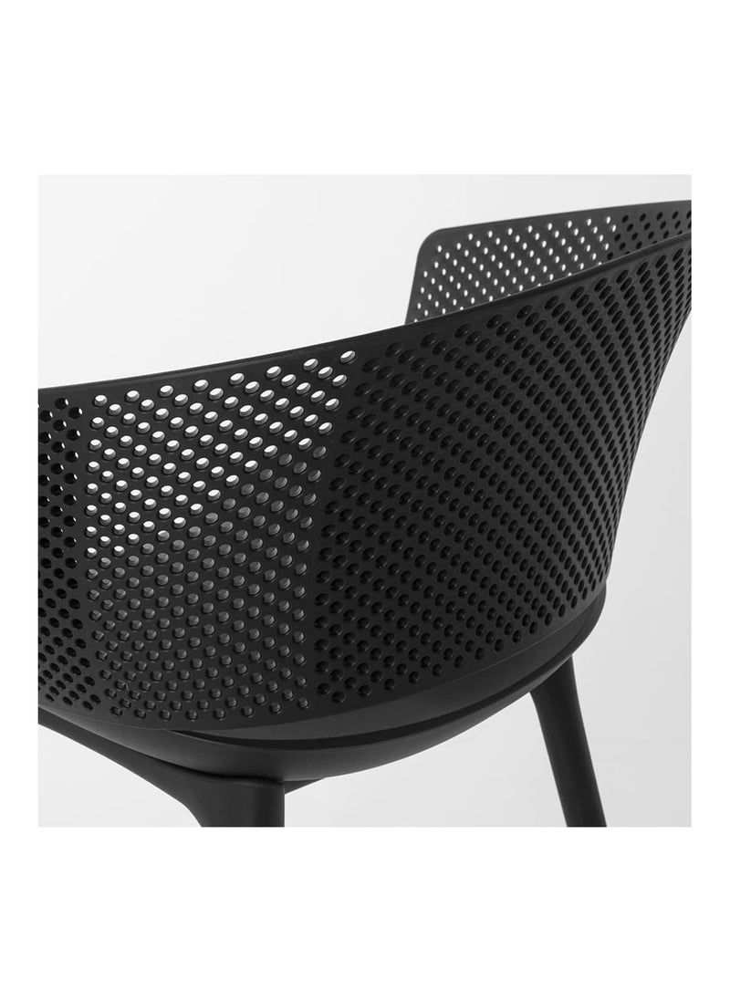 MAPLE HOME DECORATION - Maple Home Modern Plastic Dining Armchair Stackable Curved Backrest Nordic Leisure Living Outdoor Garden Indoor Patio Furniture - Image 1