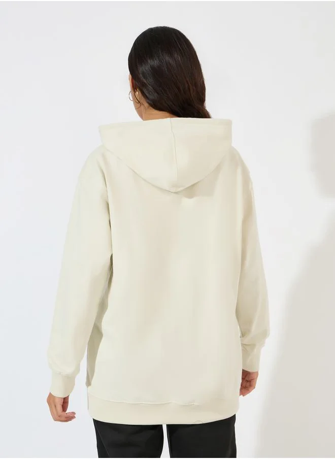 Styli Regular Fit Longline Hoodie