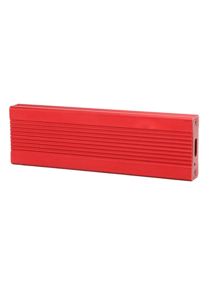 Thoraya - M.2 PCI-e NVMe/SATA dual protocol USB3.1 10Gbps high-speed transmission aluminum alloy solid state drive box red - Image 1