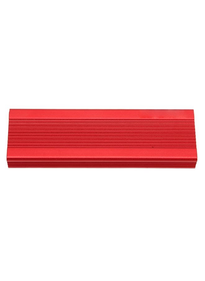 Thoraya M.2 PCI-e NVMe/SATA dual protocol USB3.1 10Gbps high-speed transmission aluminum alloy solid state drive box red  - Image 3
