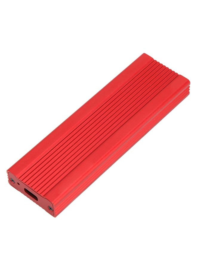 Thoraya M.2 PCI-e NVMe/SATA dual protocol USB3.1 10Gbps high-speed transmission aluminum alloy solid state drive box red  - Image 2
