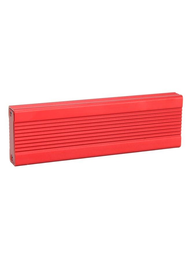 Thoraya M.2 PCI-e NVMe/SATA dual protocol USB3.1 10Gbps high-speed transmission aluminum alloy solid state drive box red  - Image 5