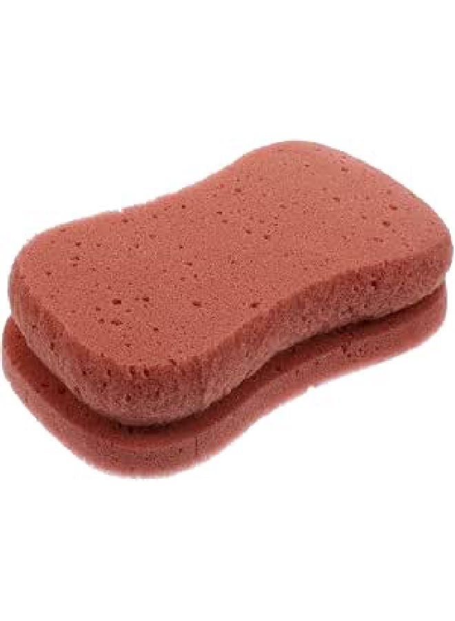Natural Exfoliating Sponge Shower Scrubber Soft Pouf Bath Accessory for Men and Women with Body Cleaning and Skin Smoothing Random Color - Image 1