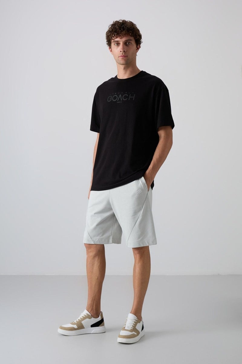 Tommy Life Black Cotton Thick Soft Texture Oversize Fit Printed Men's T-Shirt - 88329  - Image 5
