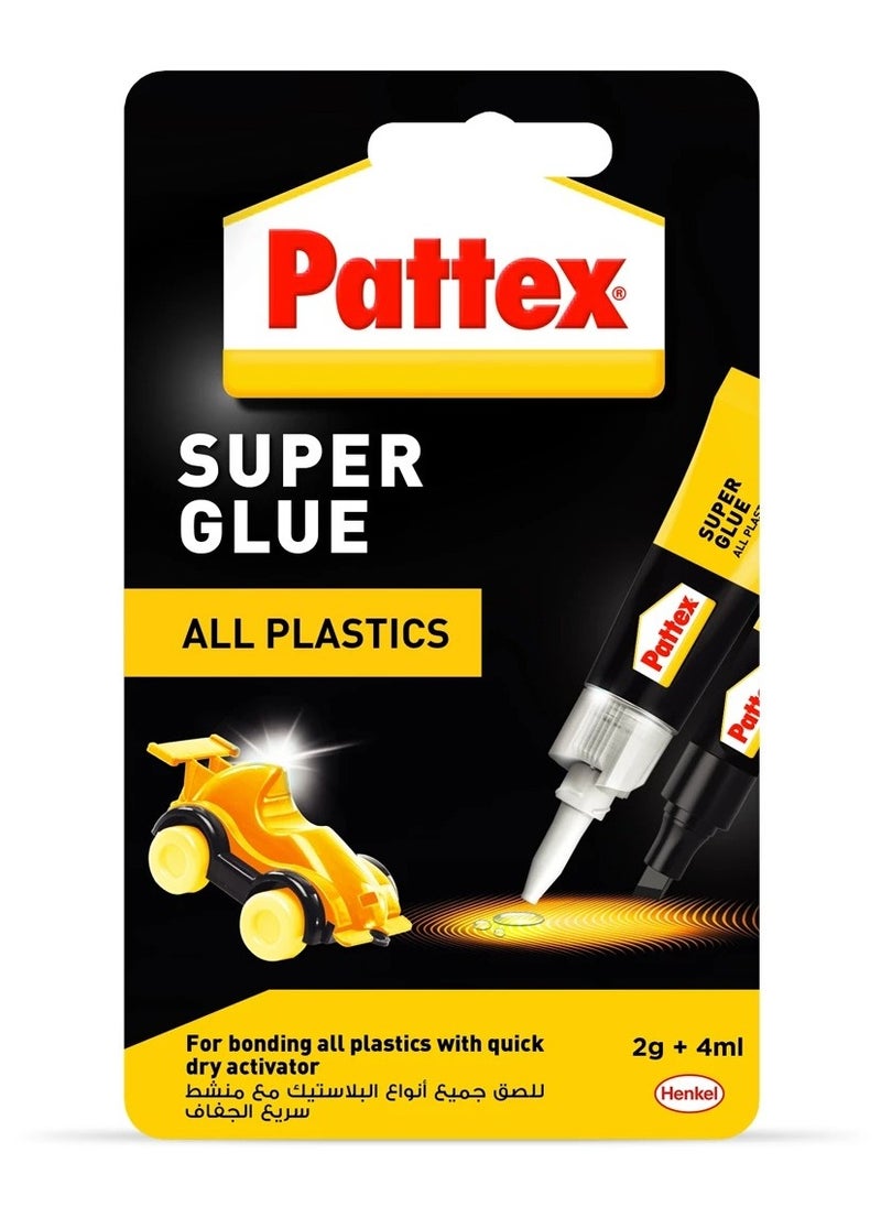 Pattex Super Glue All Plastics 2g with Quick Dry Activator 4ml - pzsku/Z7306B0D0E6EA10E073E3Z/45/_/1697702908/e82b25bd-53e4-4949-8417-5a3e480c5040