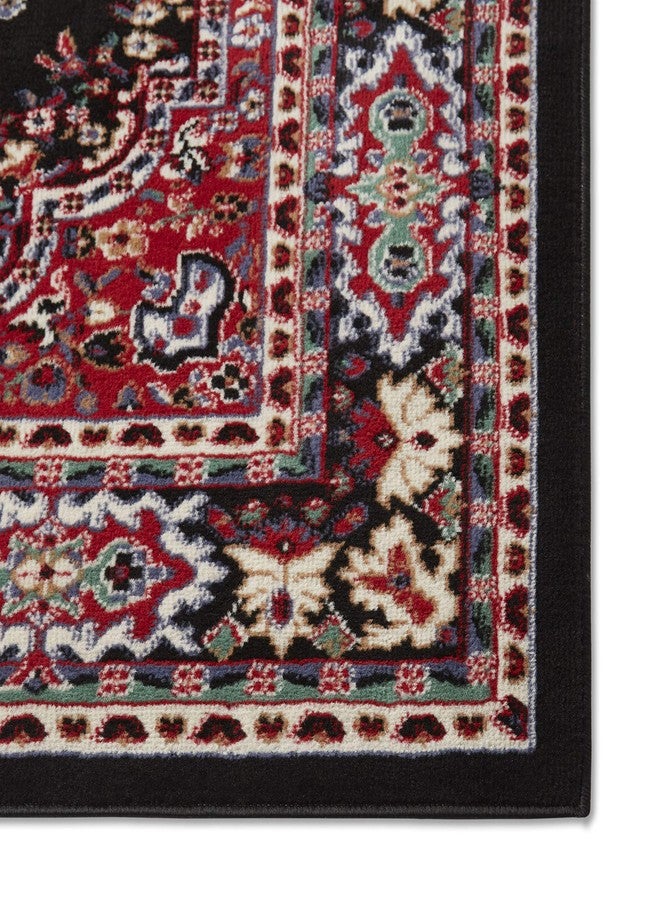Home Dynamix Premium Sakarya Traditional Medallion Border Area Rug, Black, 1'9"x7'2" Runner - Image 4