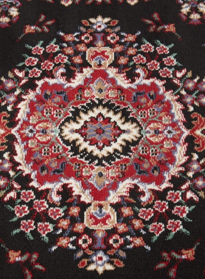 Home Dynamix Premium Sakarya Traditional Medallion Border Area Rug, Black, 1'9"x7'2" Runner - Image 5